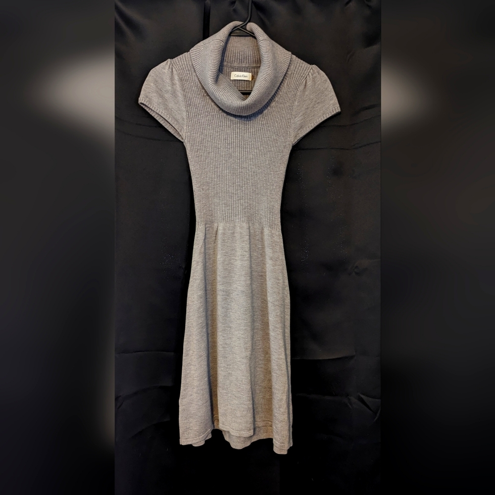 Gray Calvin Klein sweater dress